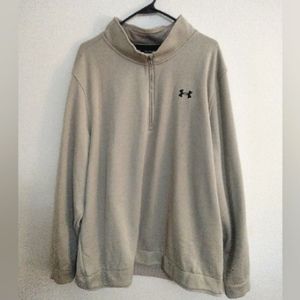 Under Armour golf 1/4 zip brown/tan pullover jacket in 3XL